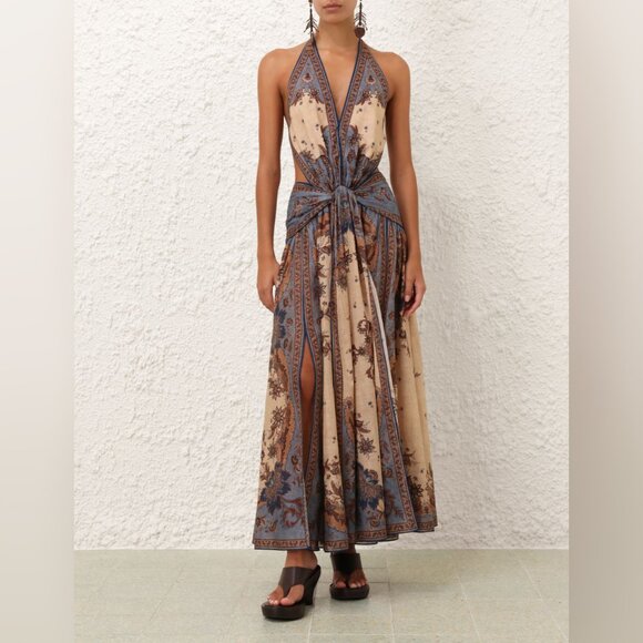 Zimmermann Ascension Plunge Halter Dress-- - Size 1/US6 - Picture 2 of 15